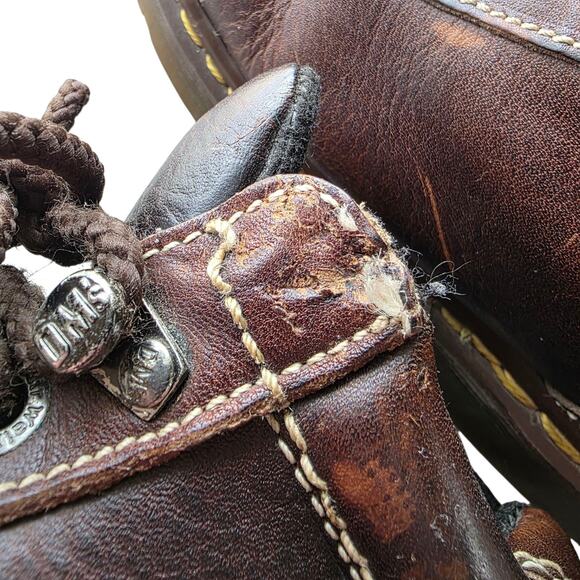 Dr. Martens 8542 Brown Leather Boots Made in England Chunky Workwear Gorpcore W6 - Picture 11 of 13